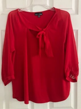 Alison Andrews Red Blouse Size M